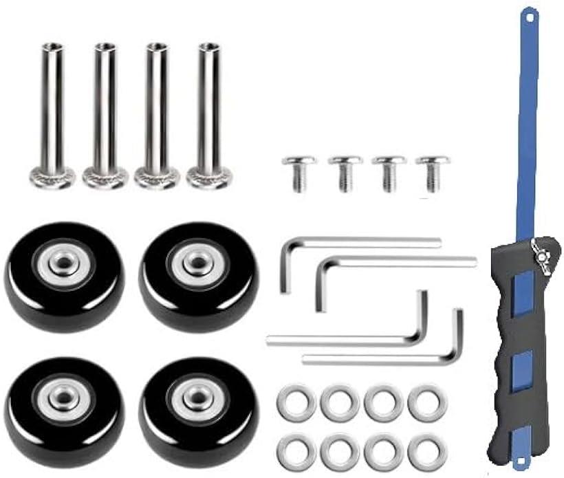 スーツケース キャリーバッグキャスター 交換 修理 タイヤ交換 車輪 キット 4個セット ノコギリ付き( 40mm)