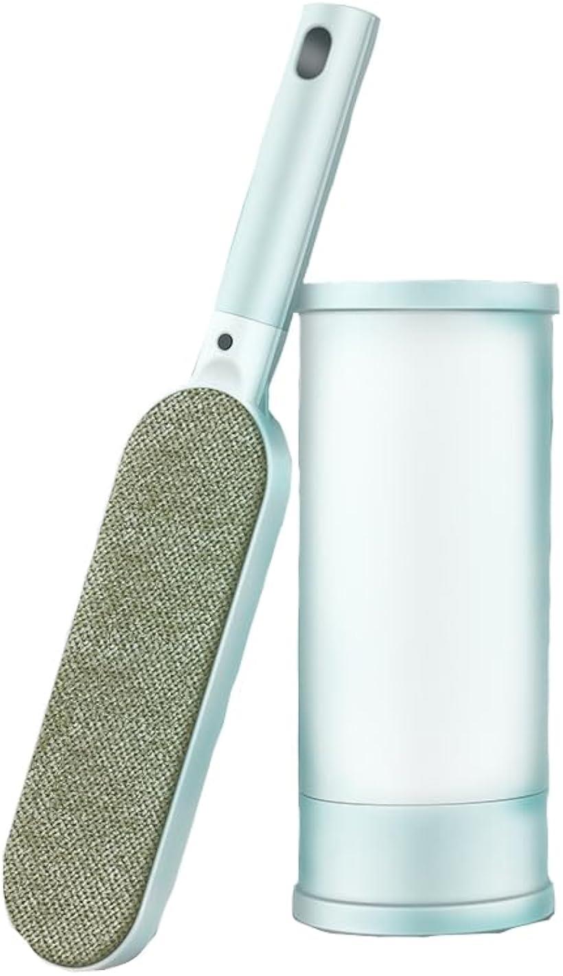 ホコリ取りブラシ 毛玉取り 洋服ブラシ スーツ 衣類 埃取り 糸くず(ブルー, Large)