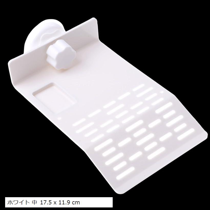 浮島 吸盤 亀 イモリ 浮き島 水槽台 甲羅干し 水槽レイアウト オブジェ ホワイト 中 17.5 x 11.9cm (ホワイト 中 17.5 x 11.9 cm)