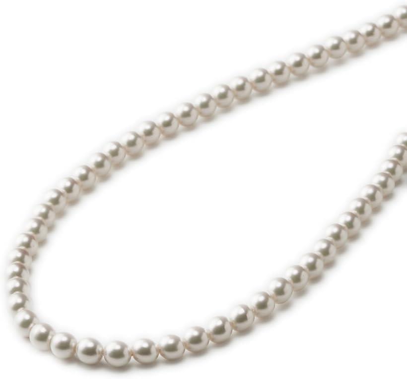 人工真珠 パールネックレス 冠婚葬祭 ロング 8mm珠 (［02］ 1連, ［02］ 60cm)