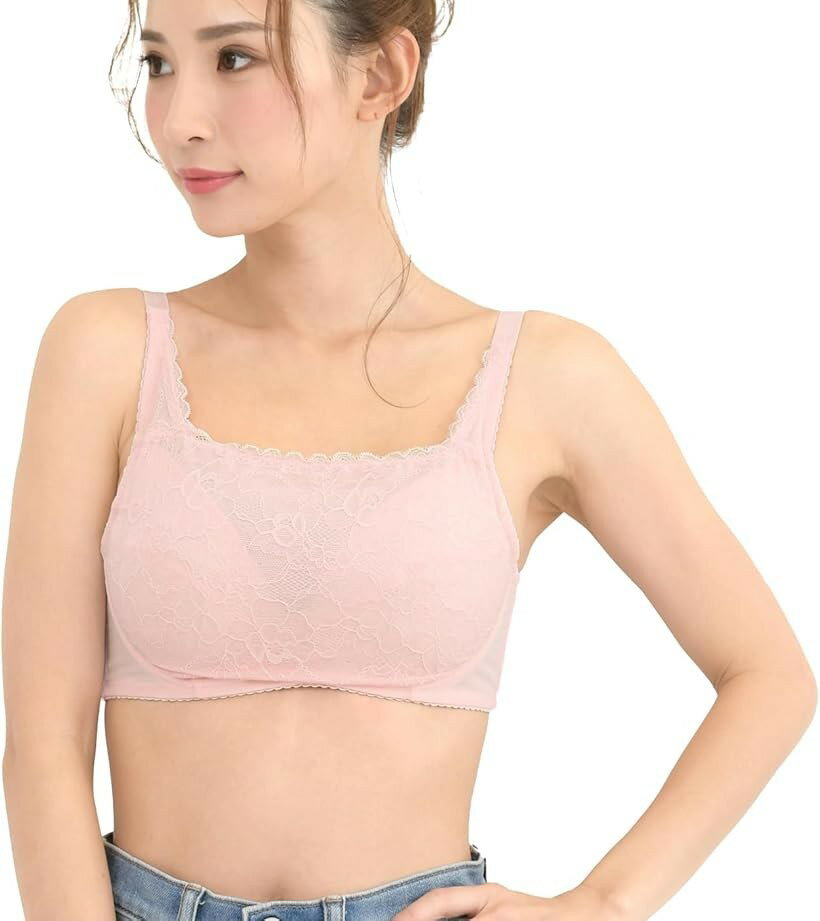 胸罩 - レディース ブラ ブラジャー 単品 シンプル 花柄 レース 女性 ランジェリー (ストロベリー, E75)
