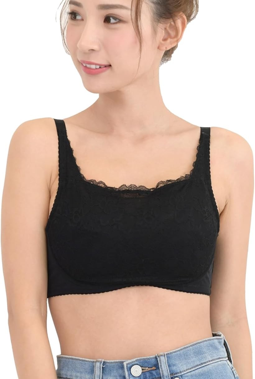 レディース ブラ ブラジャー 単品 シンプル 花柄 レース 女性 ランジェリー(ブラック, D75)