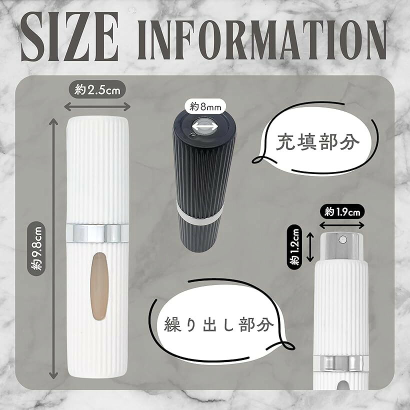 香水 アトマイザー スプレー 8ml 詰め替え 旅行用 充填式 キャップレス MSW2692 (cool(3本)) horiku-10323443 ホリック サンプル画像2