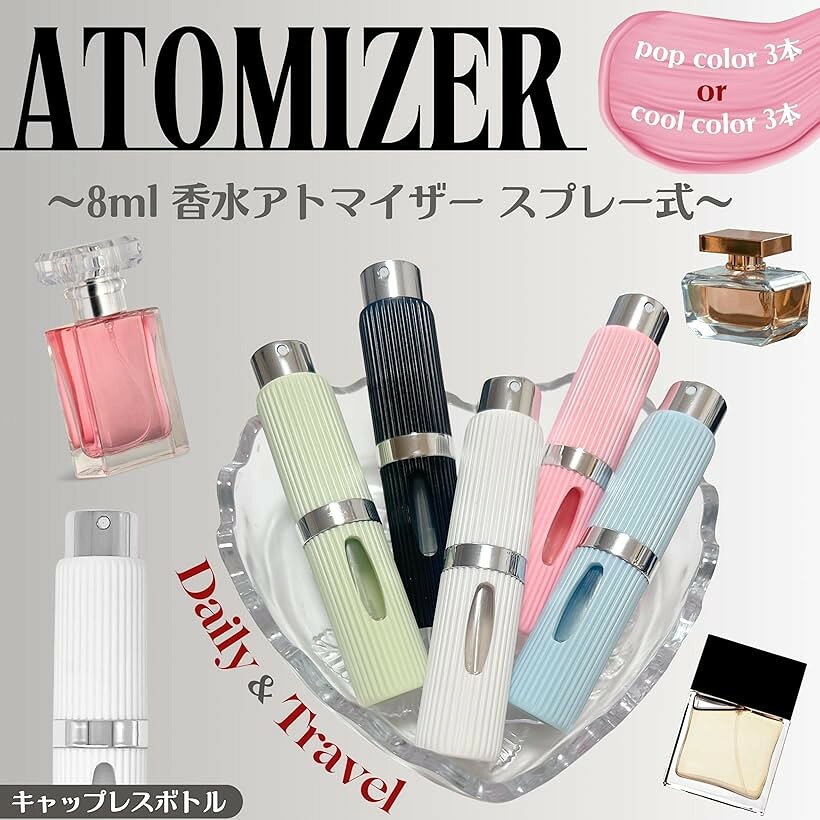 香水 アトマイザー スプレー 8ml 詰め替え 旅行用 充填式 キャップレス MSW2692 (cool(3本)) horiku-10323443 ホリック サンプル画像3