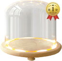 楽天ホリック透明ガラスドーム LED付き コレクションケース ショウケース ショーケース ディスプレイケース ガラスケース（ 12cmx12cm, 12cmx12cm）
