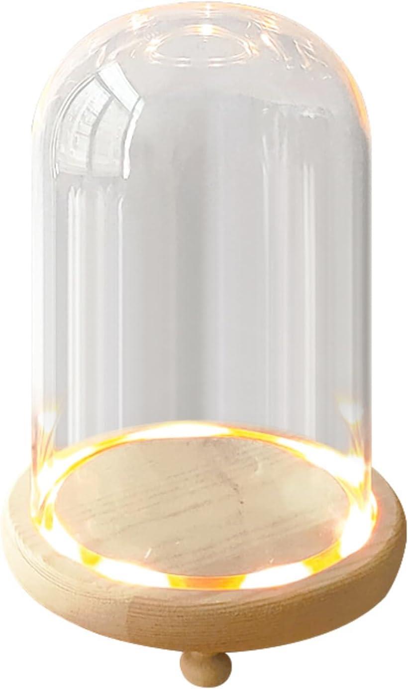 楽天ホリック透明ガラスドーム LED付き コレクションケース ショウケース ショーケース ディスプレイケース ガラスケース（ 10cmx19cm, 10cmx19cm）