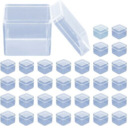 プラスチックケース 正方形 35個セット 小物 収納ケース 小分け 整理 立方体 箱 部品 アクセサリー 4x4x4cm( 4x4x4cm)