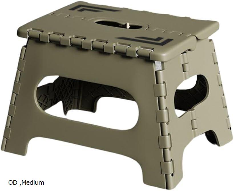 踏み台 折りたたみ ステップ 脚立 椅子 コンパクト 室内 屋外 洗車 チェア アウトドア キャンプ M(OD, Medium)