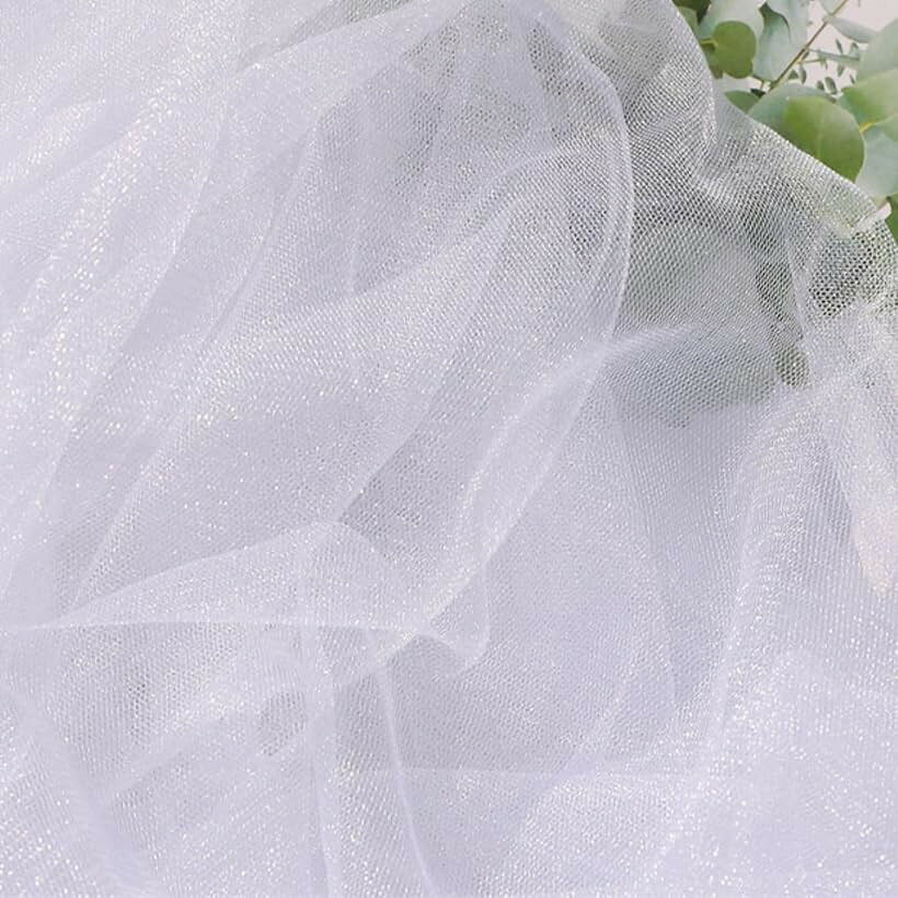 微光沢 ソフト チュール 生地 3mx幅160cm カラー レース 無地 布 手芸 ホワイト (ホワイト) horiku-10093392 ホリック パッケージ画像
