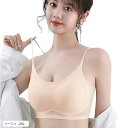 ノンワイヤーブラ スポーツブラジャー ナイトブラ 昼夜兼用(ベージュ, 2XL)(4)