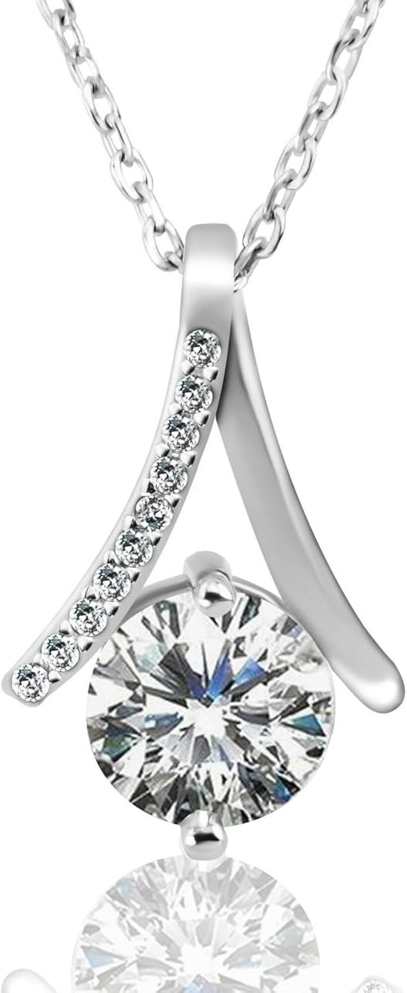 珠 - ネックレス レディース シルバー925 シルバーネックレス 金属アレルギー対応ネックレス 女性 人気 結婚式 38-45cm調整 (プラチナ)