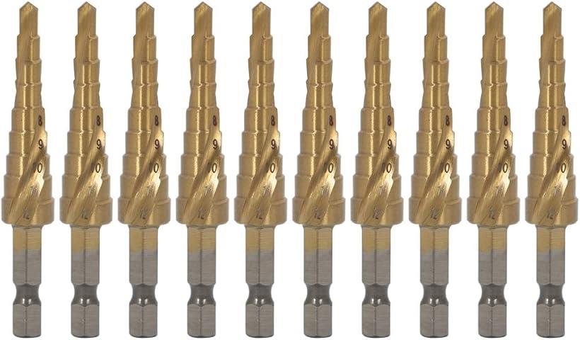 �ڳ�ŷ��󥭥�1�����ޡ����� ���ƥåץɥ�� 4-12mm 10�ܥ��å� �����󥳡��ƥ��� HSS�� �����Υ� ���ѥ���� �ӥå� �ɥ�륭�� ���ƥ�쥹�� Ŵ���� (10�ܥ��å�)