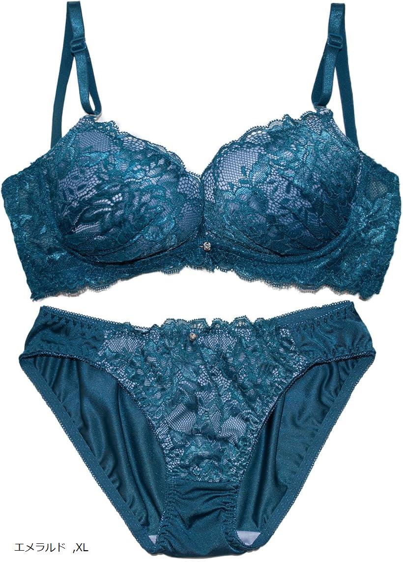 バリエーションコード : 2bjun9uiu5商品コード2bjun3v2sh商品名レディース ノンワイヤー ブラ ブラジャー ショーツ 上下セット 下着花柄 レース 大人 上品ブランドChica Hurraカラーエメラルドサイズ等XL「内容」ノンワイヤーブラジャー＆ショーツセット「カラー」ブラック・エンジ・エメラルド・グレー・モカベージュ・ホワイト「サイズ」M・L・XL・2XL＊商品のタグがLL・3L表記になっておりますがXL・2XLサイズとなっております。「特徴」 脇高/ストラップ取り外し可/パッドポケットなし/内蔵パッド付き/カップの厚み約2cm/ワイヤーなし/サイドボーンあり/透け感・伸縮性あり/ショーツフルバック/2列3段ホック「素材」ブラジャー：ナイロン/ポリウレタン　ショーツ：ポリエステル/ナイロン/その他日本規格の海外製造品でございます。品質はMade in Japanと比較しても遜色はございません。クオリティの高い品質でご提供させていただいております。※ 他ネットショップでも併売しているため、ご注文後に在庫切れとなる場合があります。予めご了承ください。※ 品薄または希少等の理由により、参考価格よりも高い価格で販売されている場合があります。ご注文の際には必ず販売価格をご確認ください。※ 沖縄県、離島または一部地域の場合、別途送料の負担をお願いする場合があります。予めご了承ください。※ お使いのモニタにより写真の色が実際の商品の色と異なる場合や、イメージに差異が生じることがあります。予めご了承ください。※ 商品の詳細（カラー・数量・サイズ 等）については、ページ内の商品説明をご確認のうえ、ご注文ください。※ モバイル版・スマホ版ページでは、お使いの端末によっては一部の情報が表示されないことがあります。すべての記載情報をご確認するには、PC版ページをご覧ください。