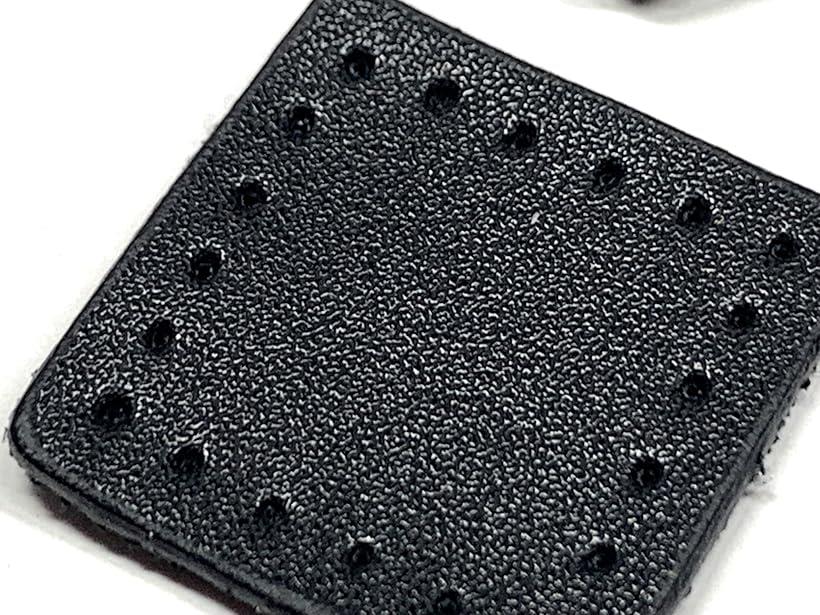 ファスナー エンド パーツ 本革 ハンドメイド バッグのパーツ ファスナーキャップ ストッパー (ブラック)