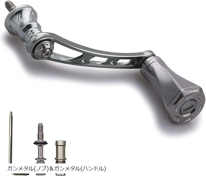 56mm リール ハンドル 23mmノブ搭載 シマノ SHIMANO ダイワ DAIWA 通用 スピニングリール Tornado Series ガンメタル＆ガンメタル 410 (ガンメタル(ノブ)＆ガンメタル(ハンドル))