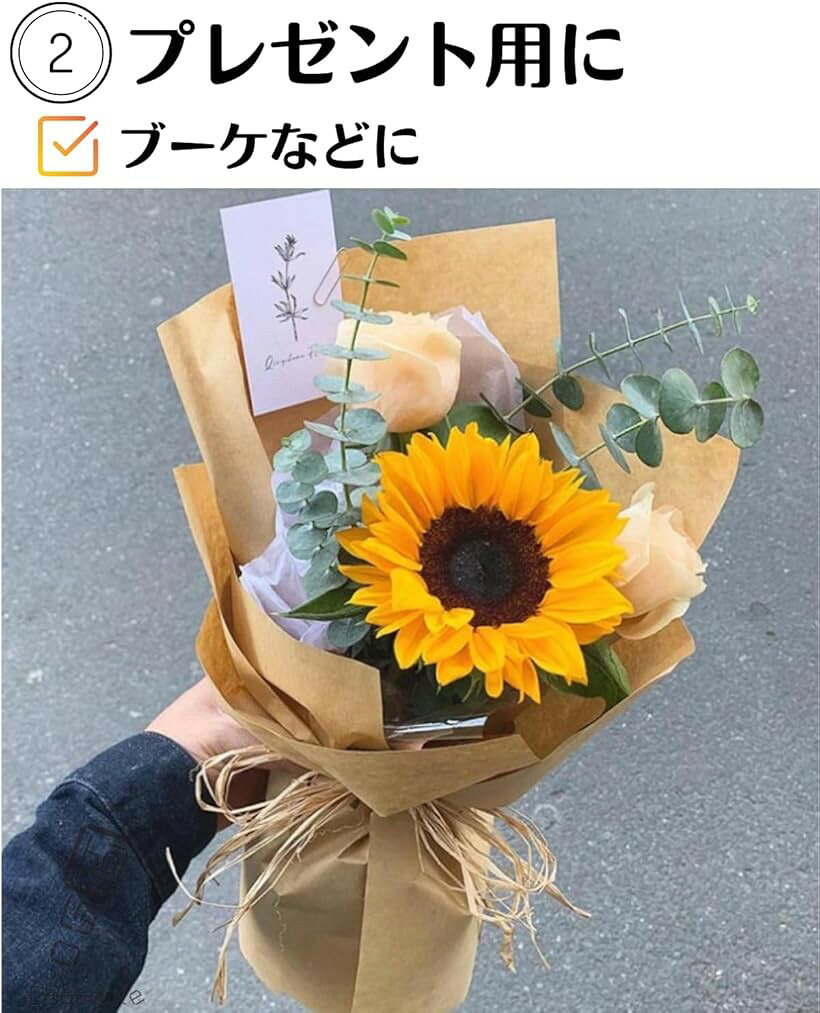クラフト紙 包装紙 ラッピングペーパー ロール紙 業務用 工作 工芸 ギフト (ブラウ...