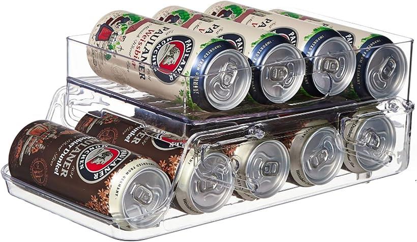 缶 収納 ストッカー ホルダー 冷蔵庫用 ラック ビール収納 冷えたまま取り出しやすい スッキリ( 大サイズ)