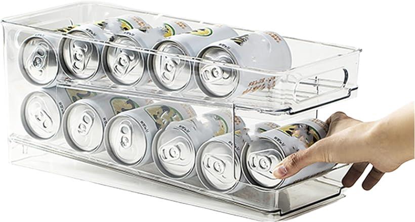 缶 収納 ストッカー ホルダー 冷蔵庫用 ラック ビール収納 冷えたまま取り出しやすい スッキリ( 小サイズ)