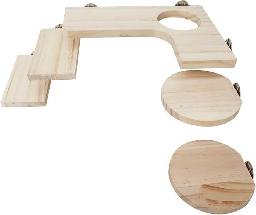 ハムスター ステージ 木製 ステップ 踏み台 小動物 チンチラ モモンガ 遊び木 遊び場 運動場 ケージ 飼..