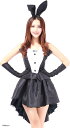 バニーガール メイド セクシー ハロウィーン レディース コスプレ 衣装 M(ブラック, M)