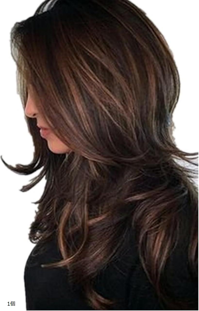 ウィッグ 前髪ウィッグ ロング かつら ウイッグ レディース 女性 カツラ フルウィッグ wig ロングウィッグ 女装 ハイライト グラデーション ブラウン