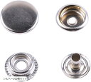 ジャンパーホック メタルボタン 15mm DIY ドットボタン レザークラフト シルバー 100個 セット(シルバー100個セット)
