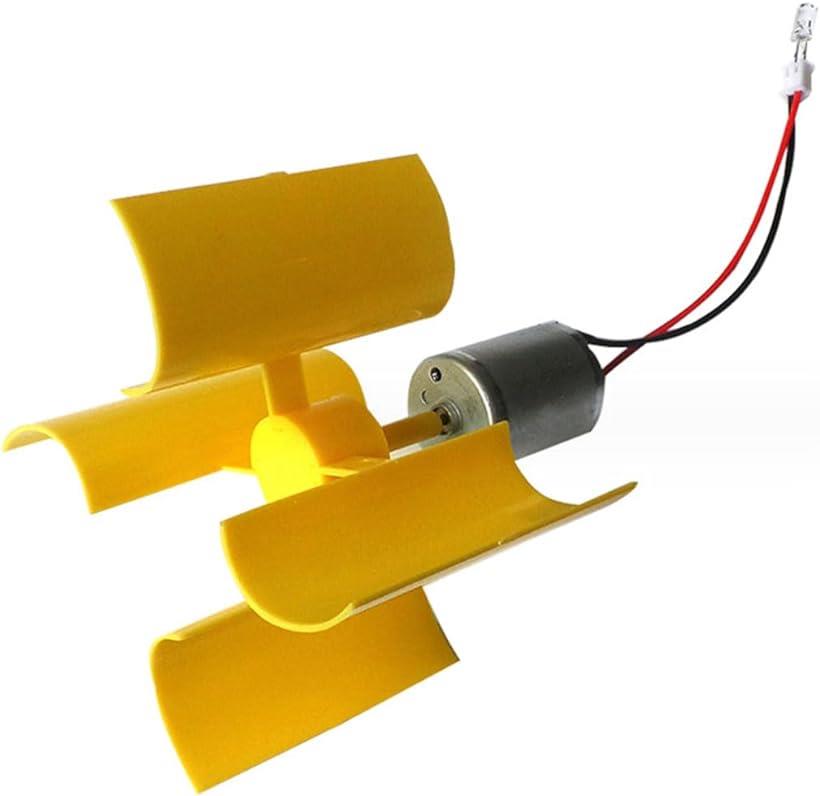 垂直風力発電機 DIYキット 学習・実験用 マイクロモーターブレード 小型モーター 風力エネルギー科学モデル 手作り風力モーター F5 RED LED