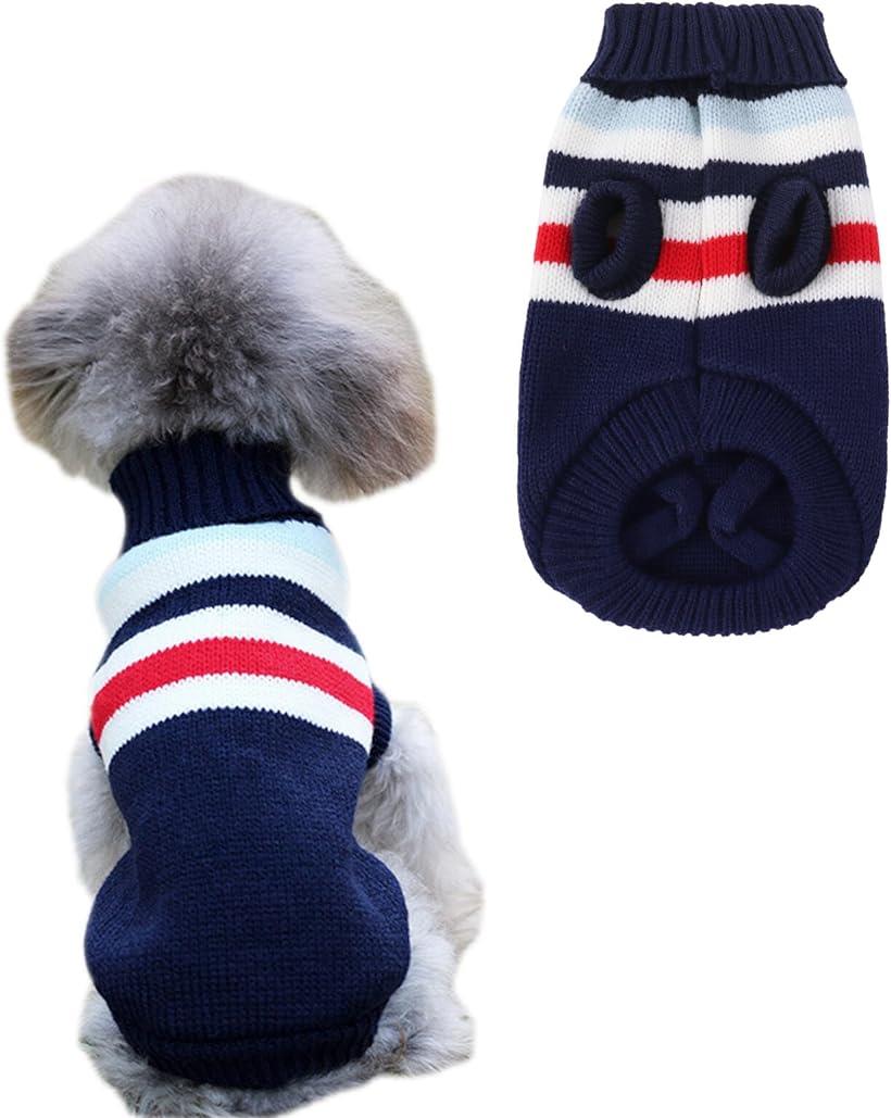 犬服 猫服 ニットセーター ドッグウェア ペット コスプレ 小型犬 中型犬 ペット服 猫犬用ウェア( ブルー, XL)