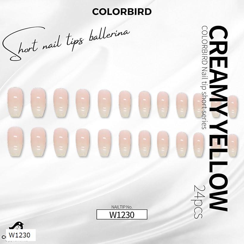 ネイルチップ ショート 24枚 付け爪 短め 可愛い バレリーナ スクエア(白, ショート)