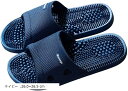 足つぼ サンダル ベランダ 穴あき 縮まない PVC バス スリッパ トイレ 歩きやすい オフィス 26.0~26.5cm(ネイビー, 26.0~26.5 cm)