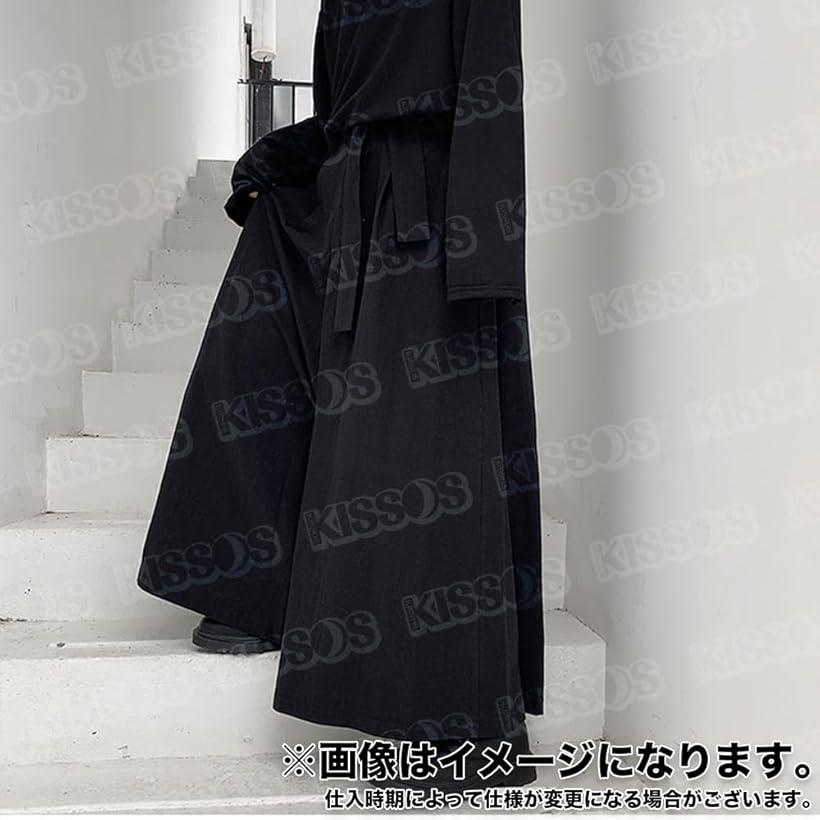 袴パンツ ワイドパンツ ユニセックス 男女兼用 モード系 お洒落 無地 ストリート ...