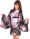 【楽天ランキング1位入賞】浴衣 コスプレ ハロウィン ミニ丈 和服 花魁 着物 衣装 和風 コスチューム(L)