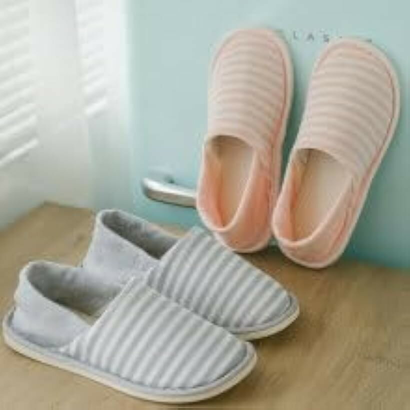 レリカ ルームシューズ 介護 室内 履き スリッパ かかとあり 高齢者 軽量 滑り止め スリッポン 女性 レディース ボーダー 歩きやすい 洗える (ベージュ「ボーダー」, 23.0～23.5 cm)
