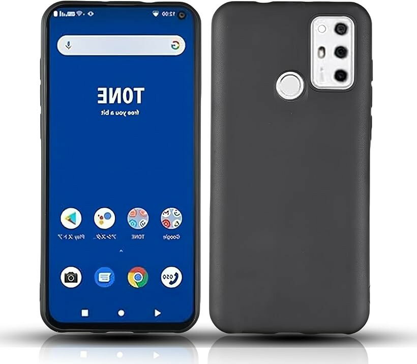 Tone E21 ケース 保護ケース TPU シリコン 耐衝撃 磨り表面 指紋防止 軽量 薄型 ストラップホール付き カバー (ブラック, TMK-UCI-803)