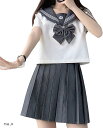 【楽天ランキング1位入賞】セーラー服 JK コスチューム 制服 コスプレ 3点セット 半袖、M(半袖, M)