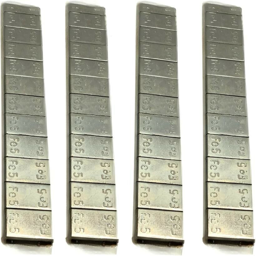 鉄製スチールバランスウエイト 貼り付け 5g刻み 強力テープ 乗用車 バイク ホイール ラジコン 筋トレ 240g (240g)