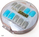 ネイルチップ ショート 30枚 付け爪 短め 青 可愛い NAILFAIRY(ライトブルー シルバー, ショート)