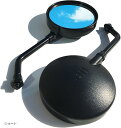 バイク ミラー z2 タイプ 10mm 左右 セット ラウンド 丸 型 旧車 レトロ カスタム パーツ 汎用 サイド ブラック 黒(ショート)