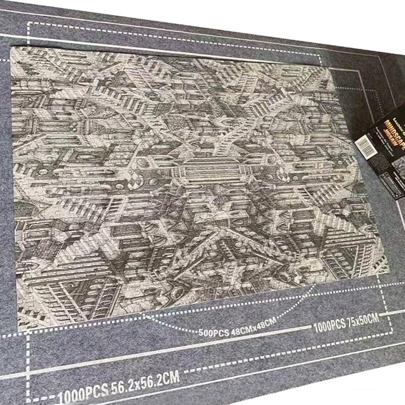 ジグソーパズルマット 専用 500 1000 1500 ピース対応 ノンスリップ 初心者 効率アップ 116x66cm グレー (グレー) 3