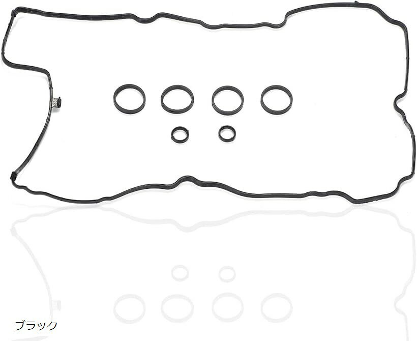 互換品エンジンバルブカバーガスケット 純正互換 11127567877/VS50763R/0361932 Mini用 Cooper/Countryman/Paceman 1.6L R55-R59 2013-2016 高耐久ゴム製 (ブラック)