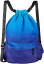 巾着 防水 バッグインバッグ グラデーションカラー 収納袋 ジム スポーツ ビーチ アウトドア 旅行 ブルー( ブルー 2)