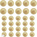 【楽天ランキング1位入賞】手芸 前ボタン 20mm 10個 袖ボタン 15mm 20個 セット ブレザー スーツ シングル5着分(ゴールド)