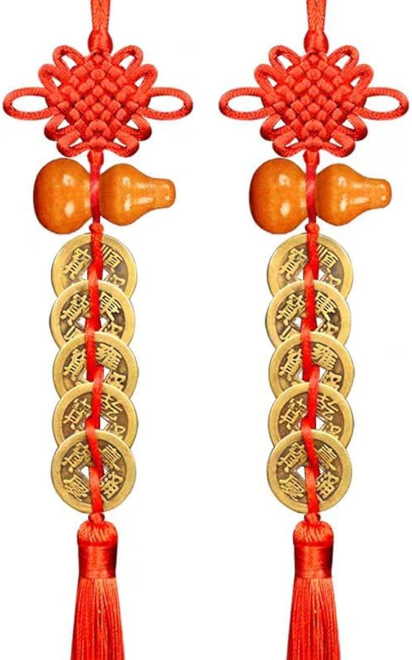 ひょうたん銅銭串 五帝銭 風水グッズ 縁起物 開運置物 運気アップ 金運 財運 コレクション お守り 1