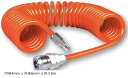 エアーホース スパイラル 内径4mm 外径6mm ワンタッチ カプラー 継ぎ手 赤(赤)