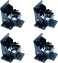 折れ脚金具 折りたたみテーブル用金具 DIY 修理 デスク ちゃぶ台 黒 4個 セット( ブラック)