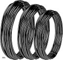 盆栽 針金 セット アルミワイヤー 園芸 0.8mm 1.5mm 2.5mm 各10m(黒色)