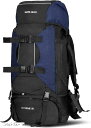 ワールドスポーツオンライン HAWK GEAR ホークギア バックパック 80L 大容量 防水 アウトドア 防災 災害 登山 旅行(コバルトブルー(紺), Free Size)(4)
