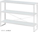 ラック オープンシェルフ 3段 木製 収納 本棚 オープンラック キッチンラック リビングラック おしゃれ 北欧 木目調 組立簡単 ディスプレイラック スチールラック 幅120cm(ホワイト, H3-幅120)(3)