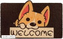 ウェルカムマット 犬 ワンちゃん 玄関マット ドアマット コーギー ブラック(コーギー ブラック)(3)