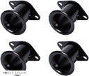 アルミ エアファンネル カール 44x72mm トヨタ AE86等 汎用 社外品 キャブレター 交換 4個セット ブラック(4個セット(ブラック))